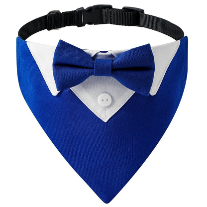 Bandana Smoking avec Nœud Papillon pour Chiens – Tenue de Cérémonie Ajustable