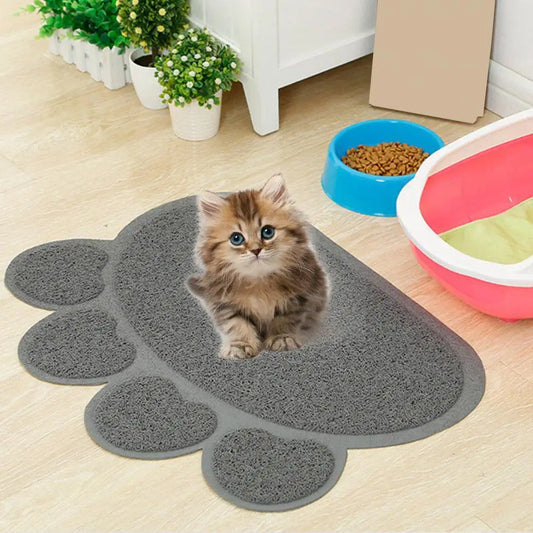 Tapis de Litière Antidérapant en Forme de Patte