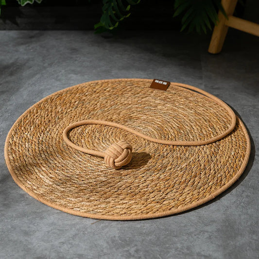 Tapis Griffoir en Rotin pour Chat – Rond et Résistant