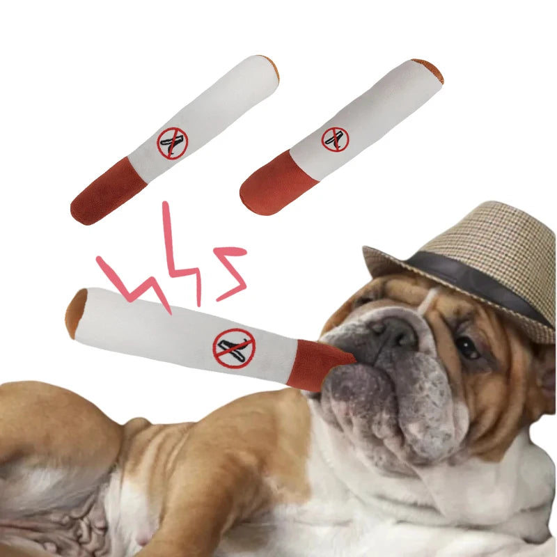 Jouet Cigare Sonore en Peluche pour Chiens