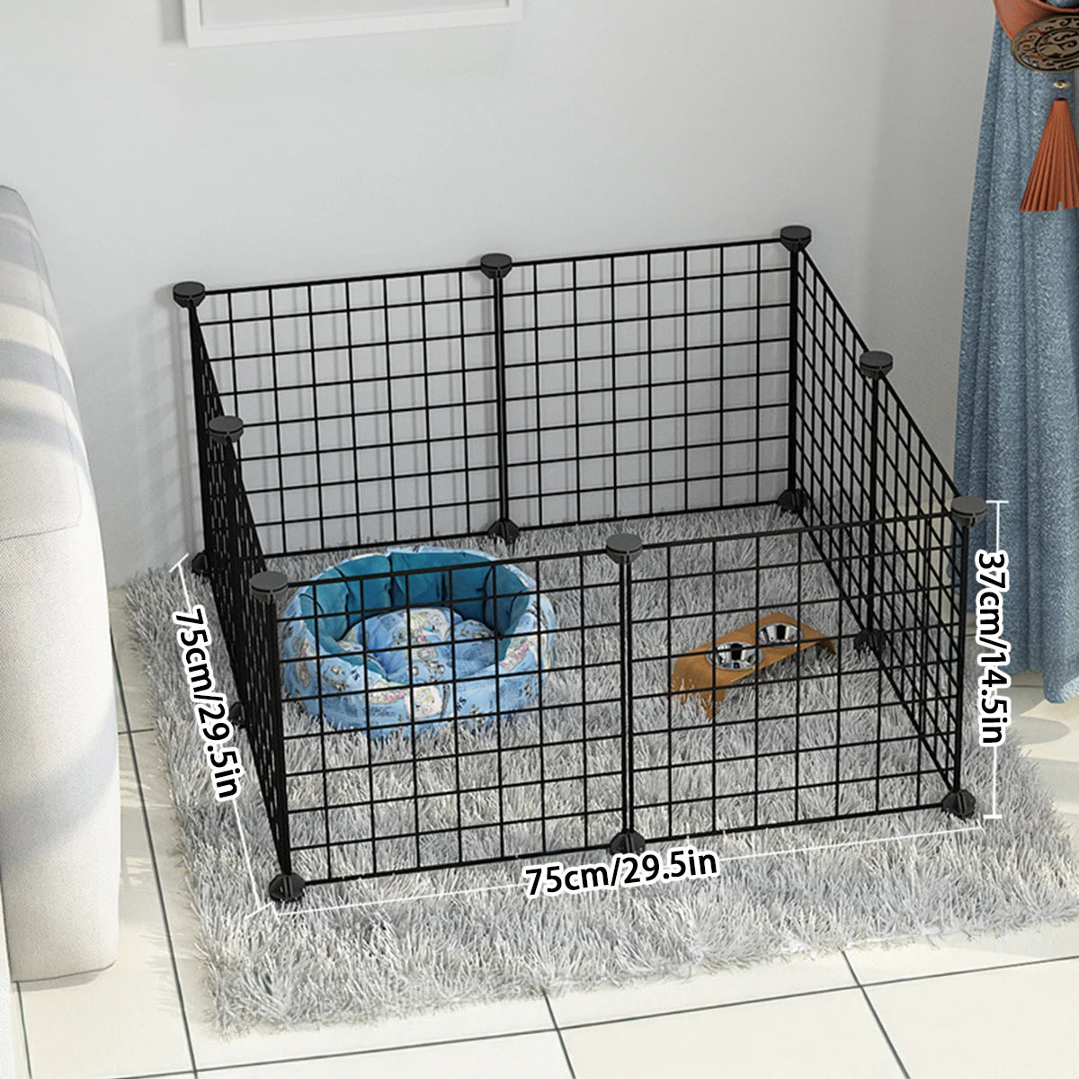 Enclos Modulaire en Grille Métallique pour Animaux
