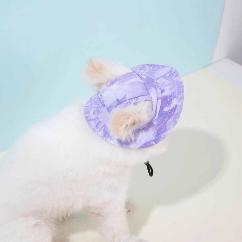 Casquette d’Été Unie pour Chats et Petits Chiens avec Trous pour les Oreilles