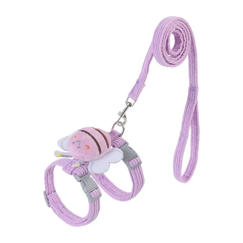 Harnais avec Laisse pour Chat - Motif Abeille