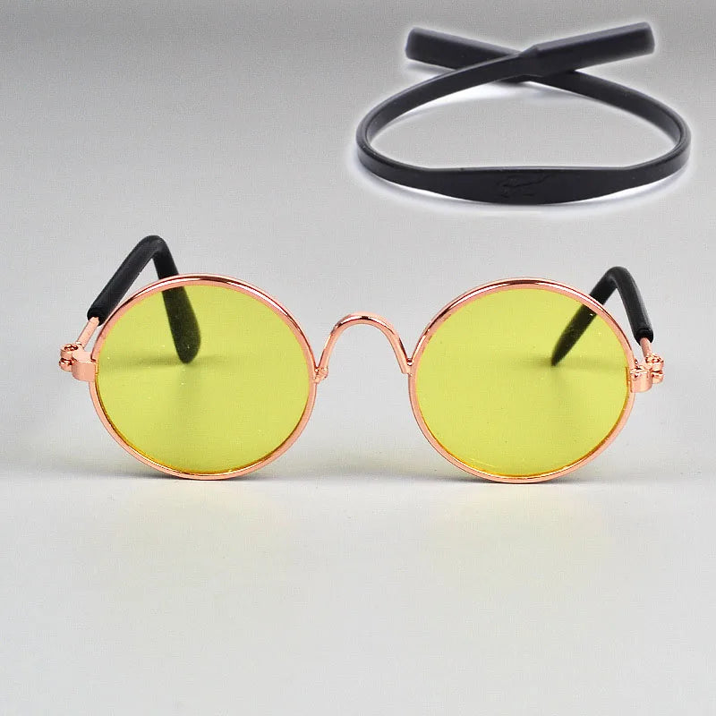 Lunettes Rétro Rondes pour Chiens et Chats Style Hippie