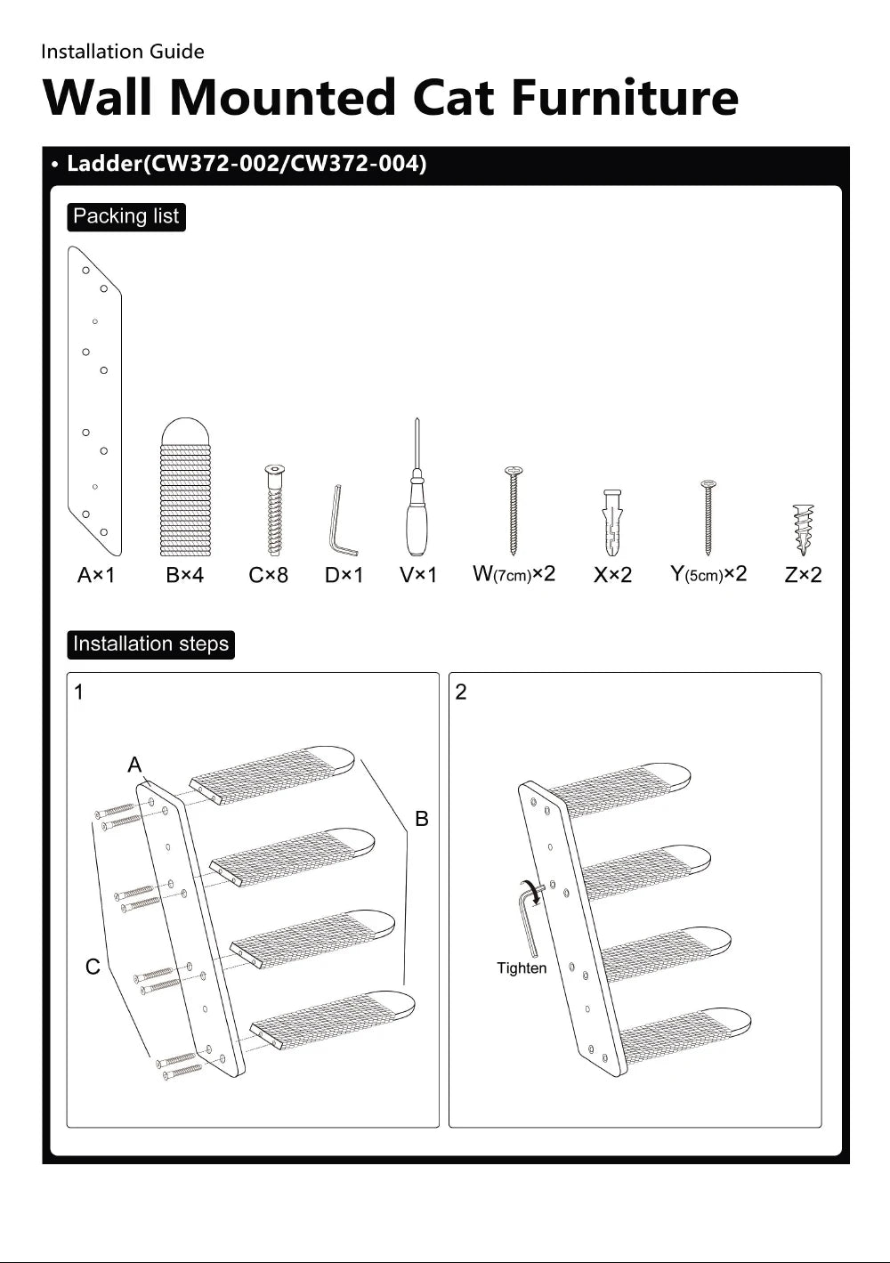 Escaliers Muraux pour Chats en Bois avec Corde en Jute
