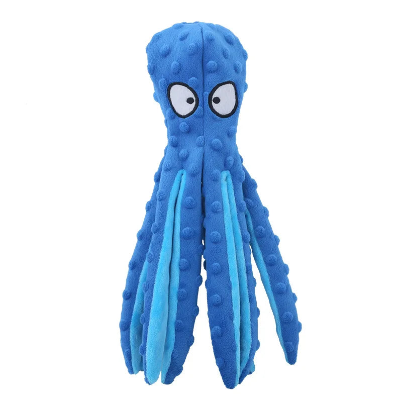 Pieuvre Sonore Multicolore en Peluche pour Chiens