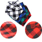 Foulard Bandana à Carreaux pour Chiens – Accessoire en Coton Lavable