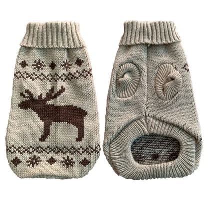 Pull Tricoté pour Chien – Motifs Hiver et Noël