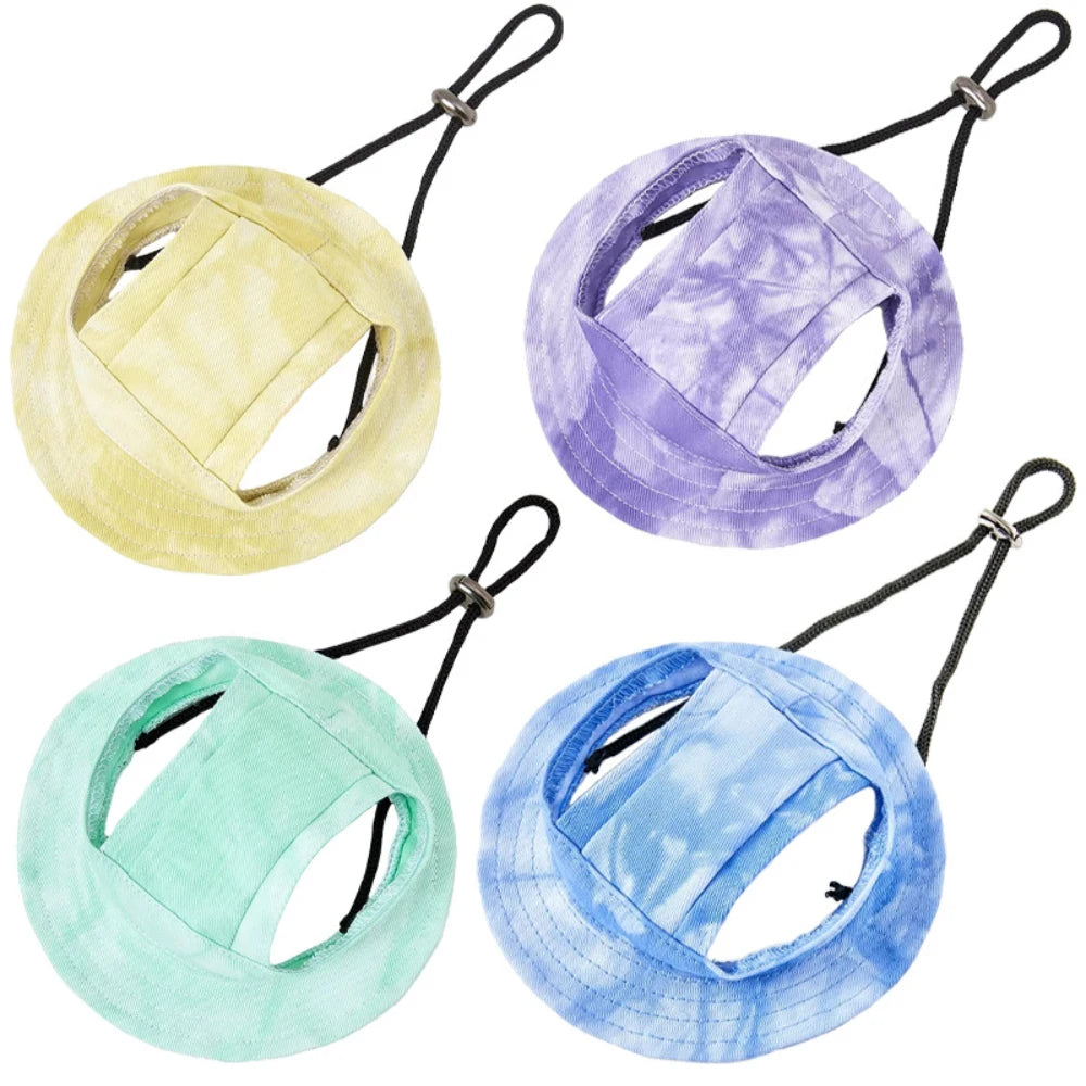 Casquette d’Été Unie pour Chats et Petits Chiens avec Trous pour les Oreilles