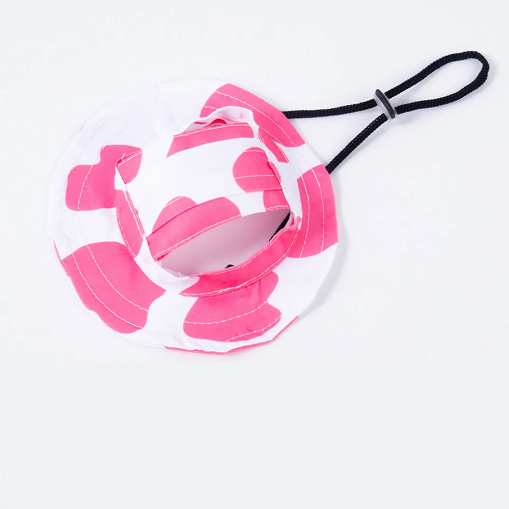 Bob d’Été Imprimé pour Chiens et Chats avec Trous pour les Oreilles