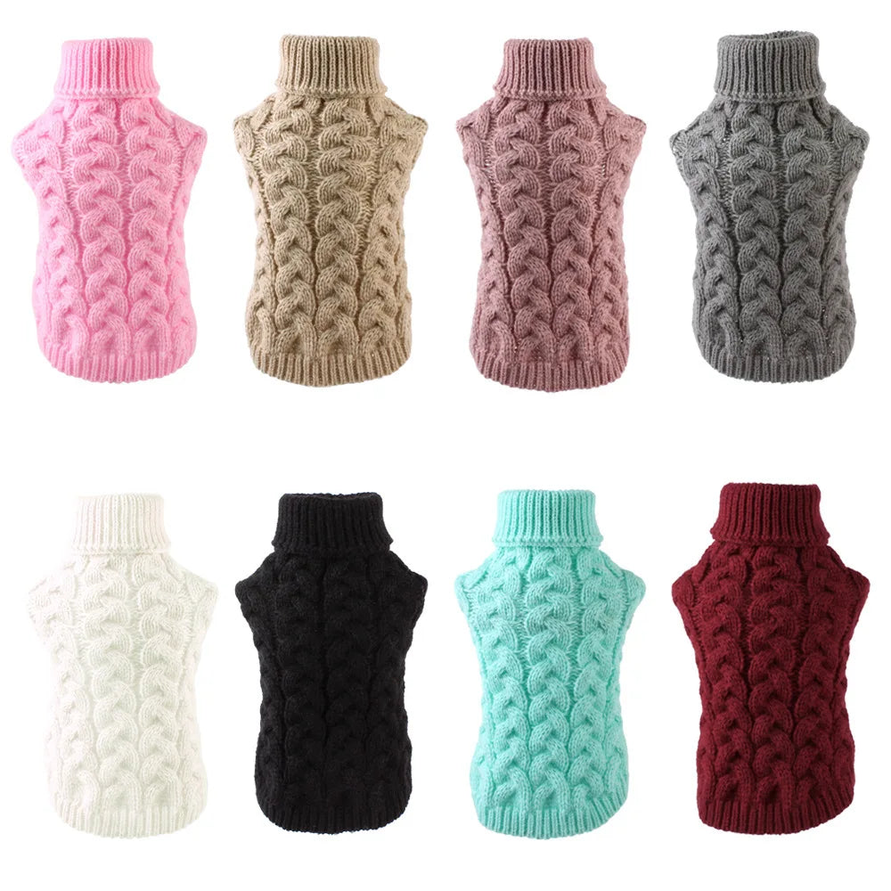 Pull d’Hiver Torsadé pour Petit Chien
