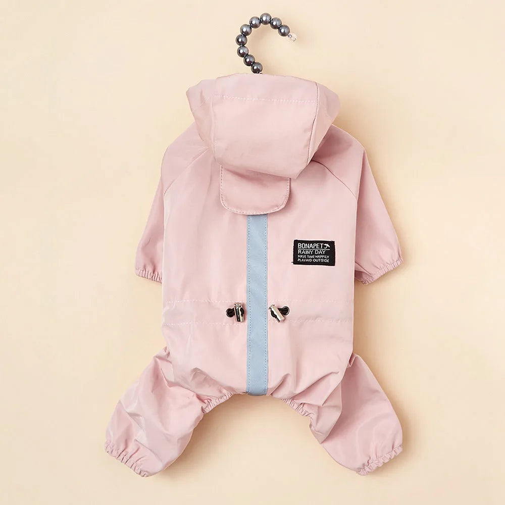Manteau Imperméable avec Bande Réfléchissante et Ouverture pour Laisse