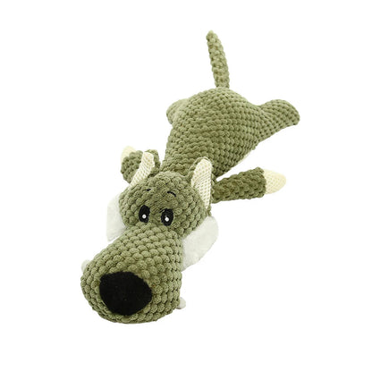 Peluche Sonore Résistante pour Chiens – Lion, Loup ou Éléphant