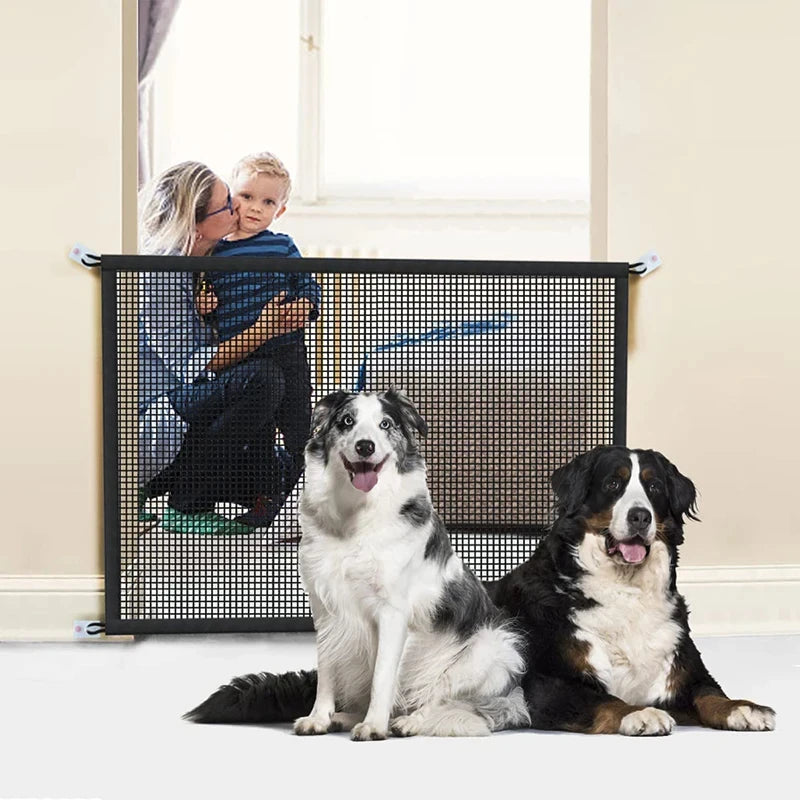 Barrière de Sécurité Pliable en Maille pour Chiens