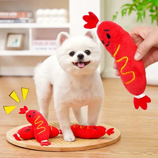 Saucisse Sonore en Polaire pour Petits Chiens