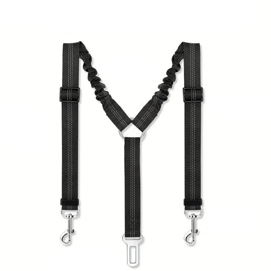 Double Ceinture de Sécurité Élastique Voiture pour Chien