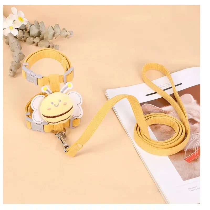 Harnais avec Laisse pour Chat - Motif Abeille