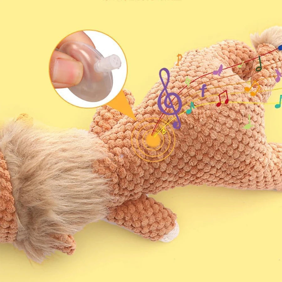 Peluche Sonore Résistante pour Chiens – Lion, Loup ou Éléphant