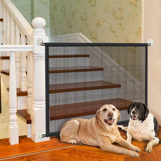Barrière de Sécurité Pliable en Maille pour Chiens