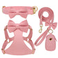 Pack 4-en-1 Harnais Nœud Papillon & accessoires pour Petit Chien
