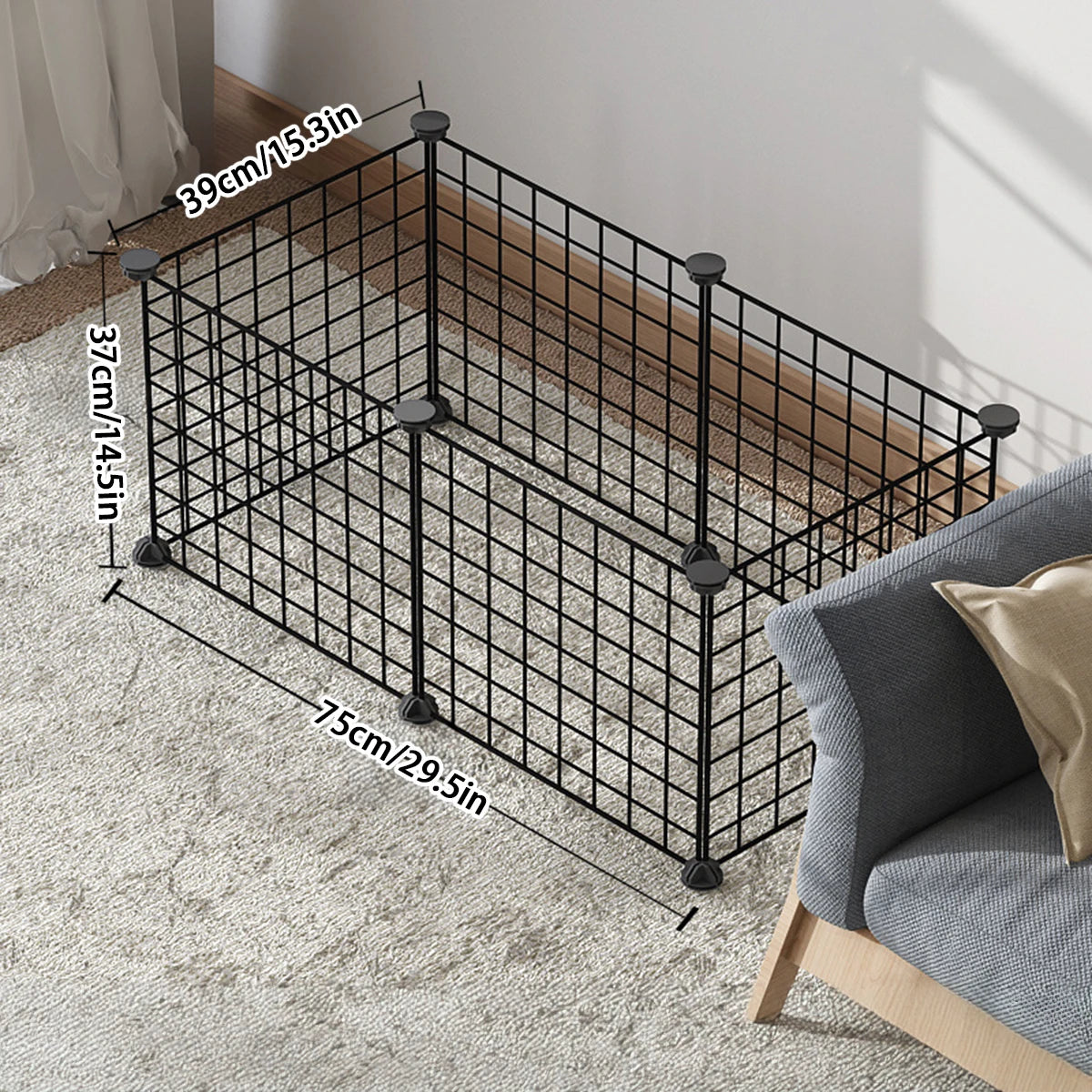 Enclos Modulaire en Grille Métallique pour Animaux