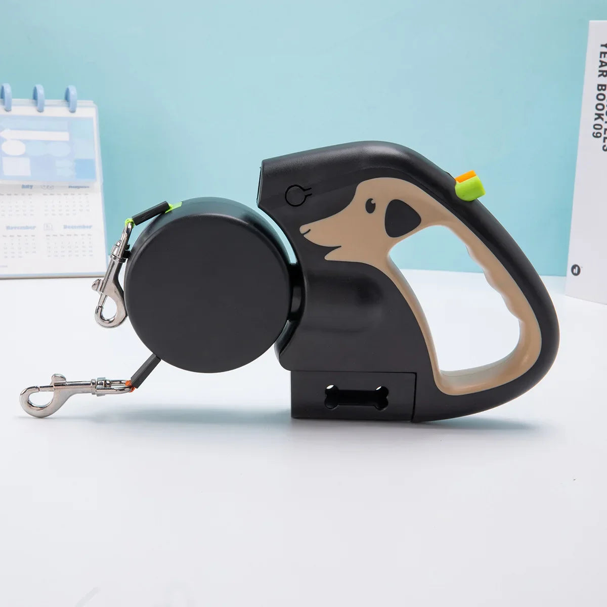 Laisse Enrouleur Double avec Freins Indépendants pour Chien