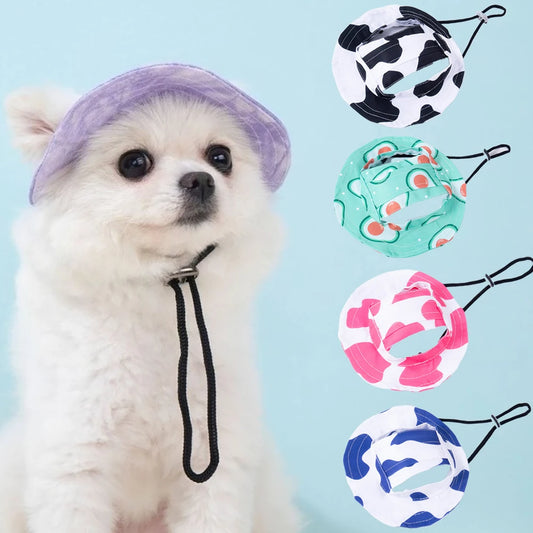 Bob d’Été Imprimé pour Chiens et Chats avec Trous pour les Oreilles
