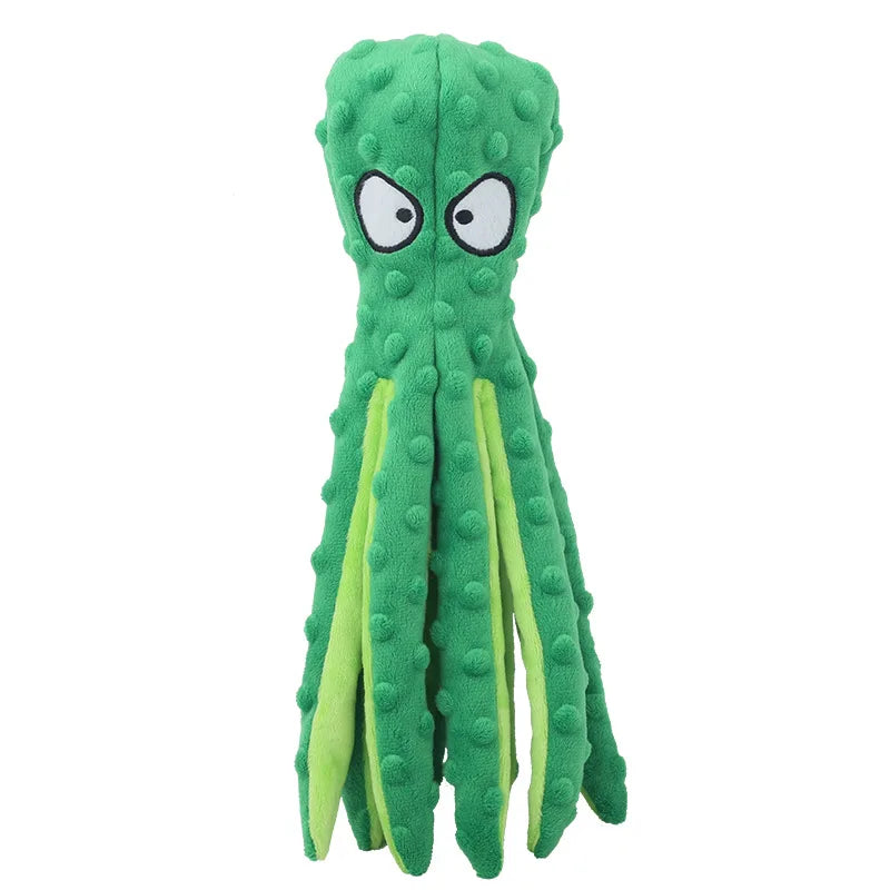 Pieuvre Sonore Multicolore en Peluche pour Chiens