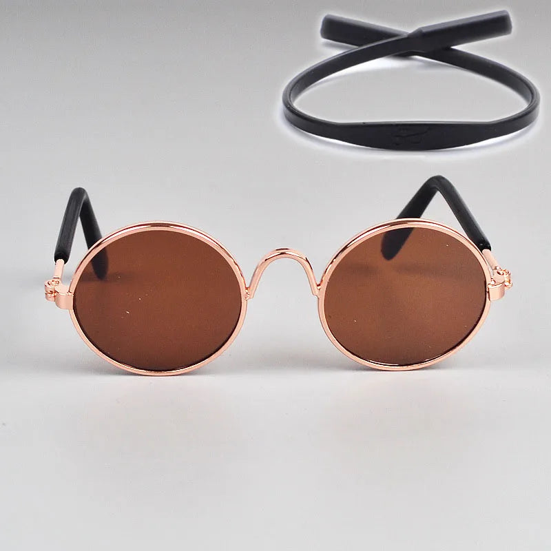 Lunettes Rétro Rondes pour Chiens et Chats Style Hippie