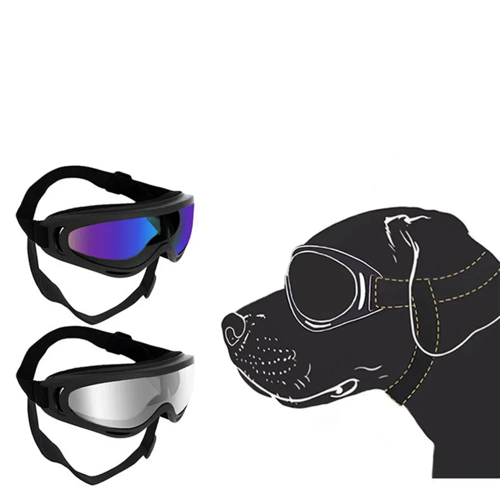 Lunettes de Protection Ajustables pour Chiens - Anti-UV et Anti-Vent
