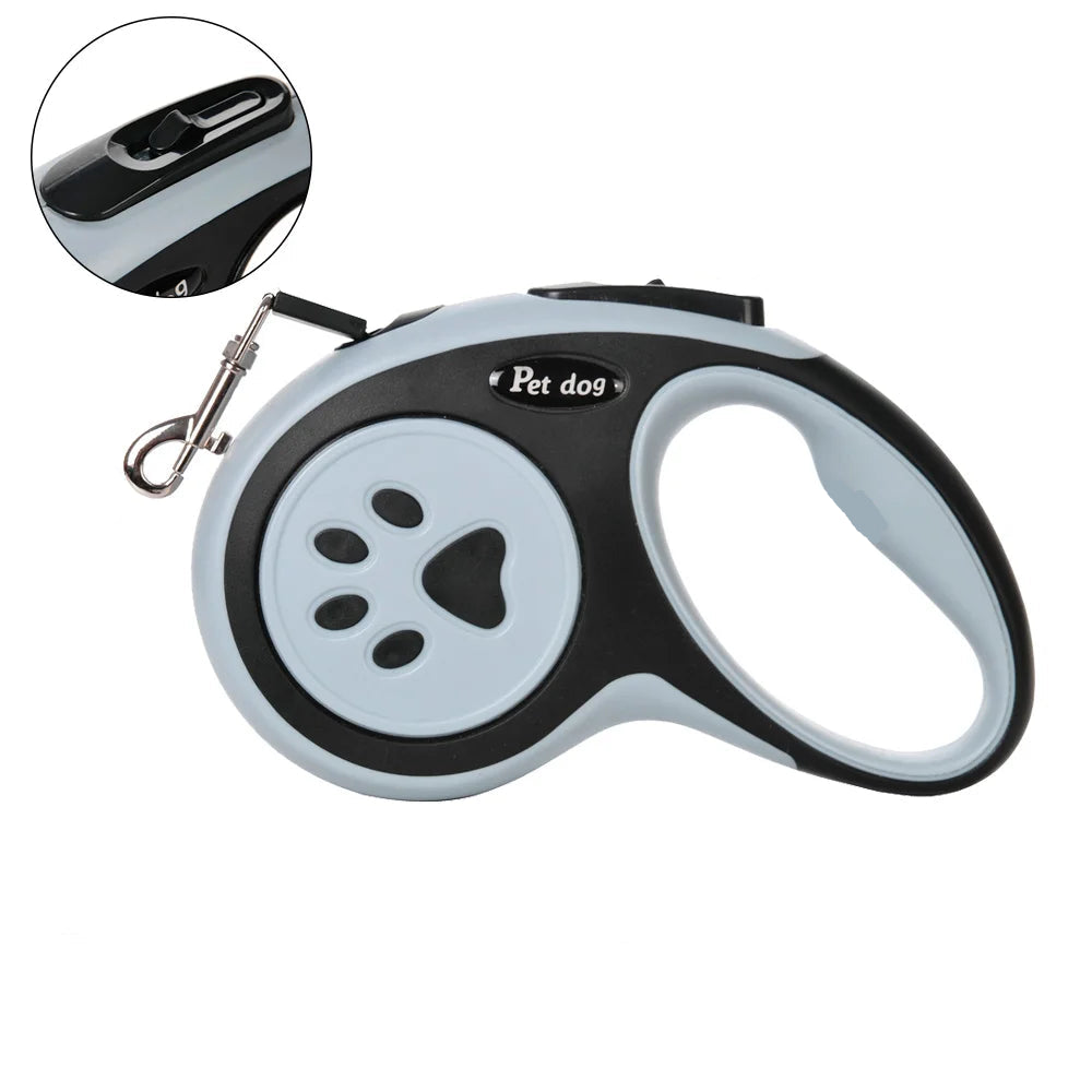 Laisse Enrouleur Empreinte Patte pour Chien