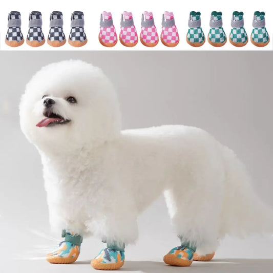 Chaussures Antidérapantes Respirantes pour Chiens – Lot de 4