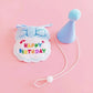 Set Anniversaire Chien & Chat – Bandana “Happy Birthday” et Chapeau Rose