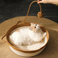 Panier Tressé Confort pour Chat – Design Oreilles & Queue