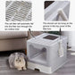 Maison de Toilette pour Chat à Double Accès