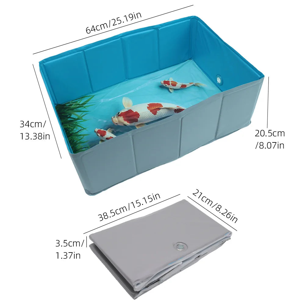 Baignoire Pliable Bleu pour Chiens et Chats