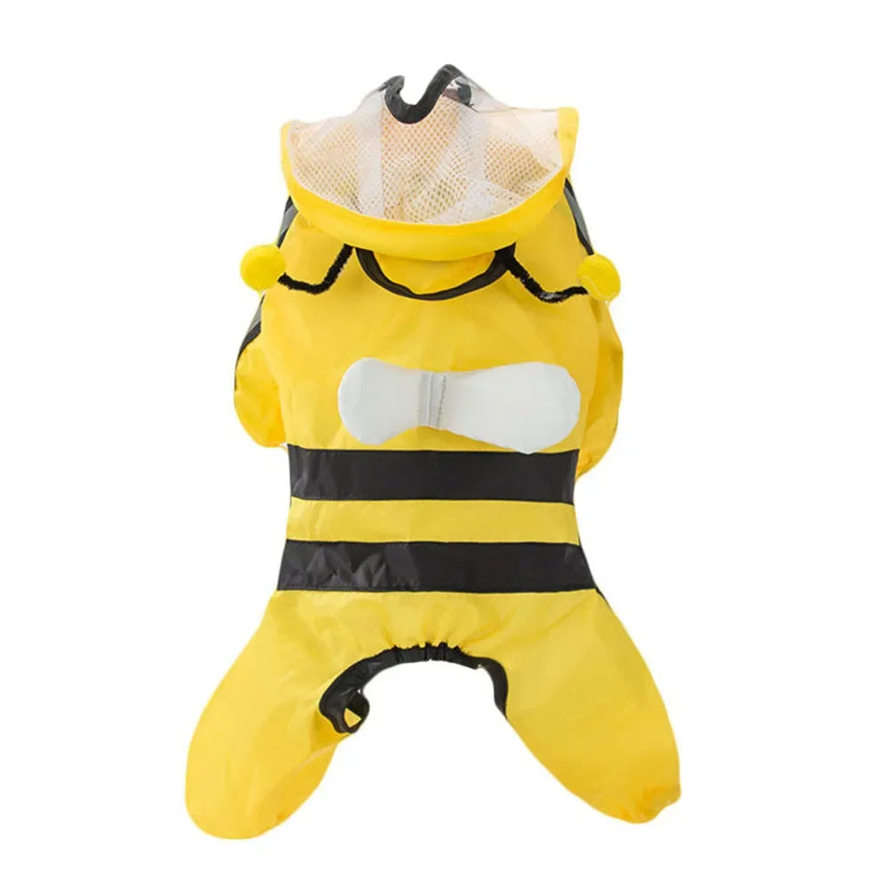 Manteau Imperméable Cartoon pour Chien avec Capuche