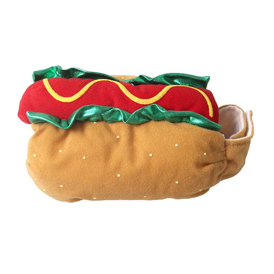 Costume Hot-Dog de Noël pour Chiens et Chats – Tenue Hivernale Humoristique