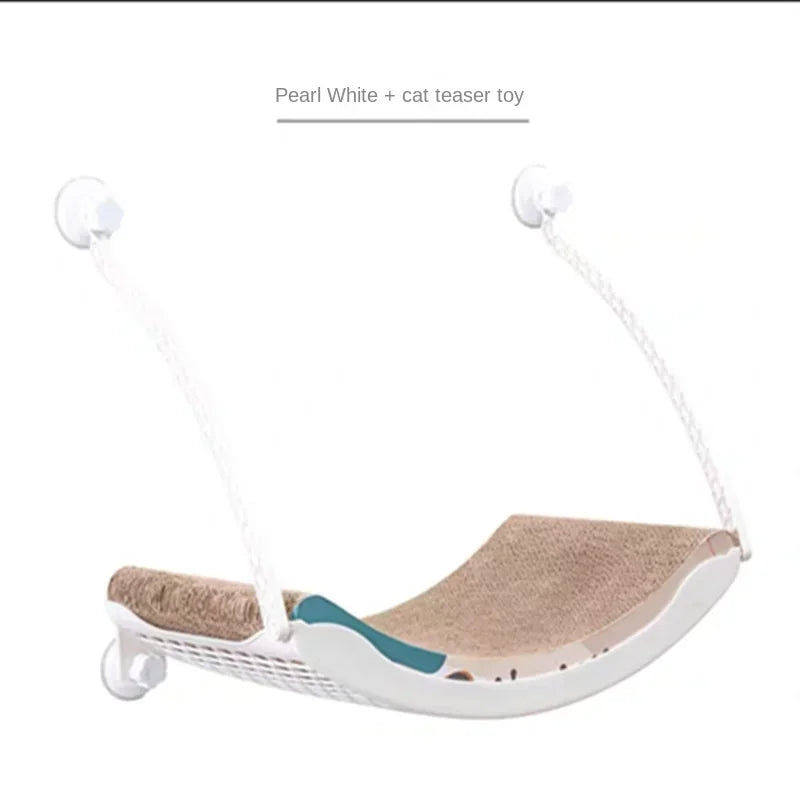 Hamac de Fenêtre pour Chat – Coussin Polaire ou Grattoir inclu