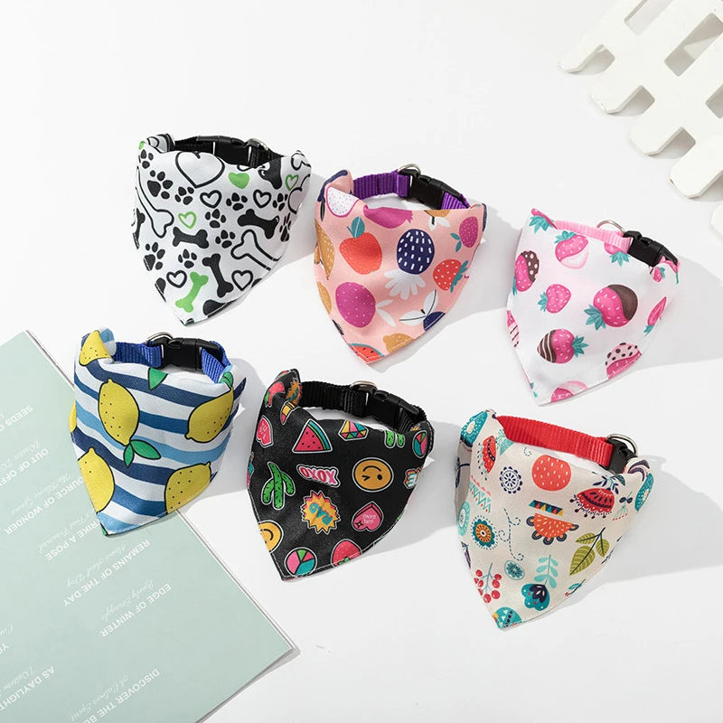 Bandana Ajustable à Motifs Colorés pour Chiens