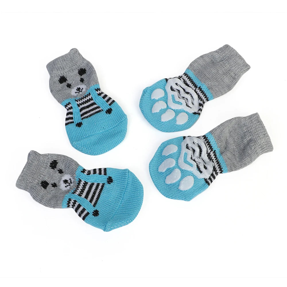 Chaussettes antidérapantes pour chiens et chats – Lot de 4