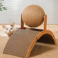 Griffoir Arqué en Bois avec Balle en Sisal – Jouet Interactif pour Chats