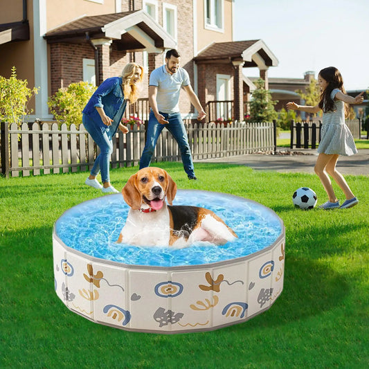 Piscine Pliable Ronde pour Chien Motifs Graphiques
