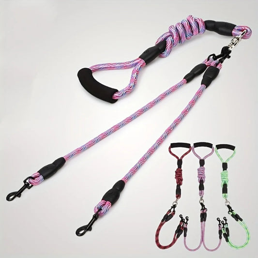 Double Laisse Confort en Corde pour Chien