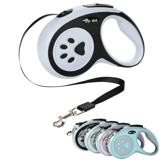 Laisse Enrouleur Empreinte Patte pour Chien