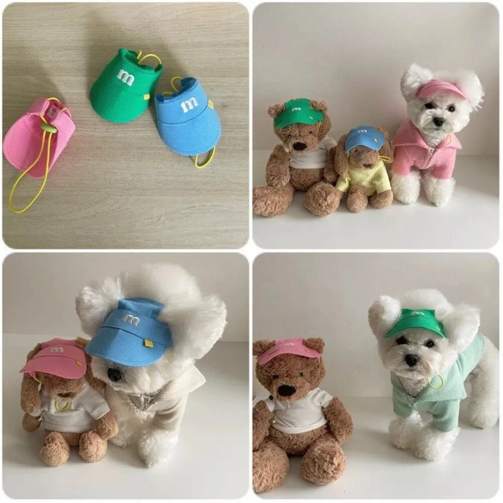 Casquette M pour Chiens et Chats – Casquette Été Ajustable à Motif Brodé