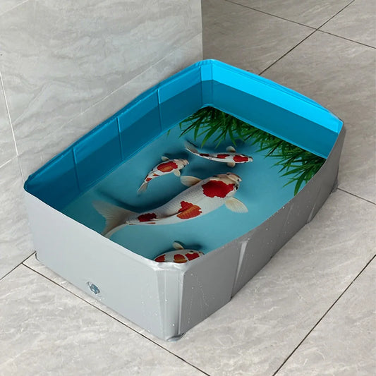 Baignoire Pliable Bleu pour Chiens et Chats