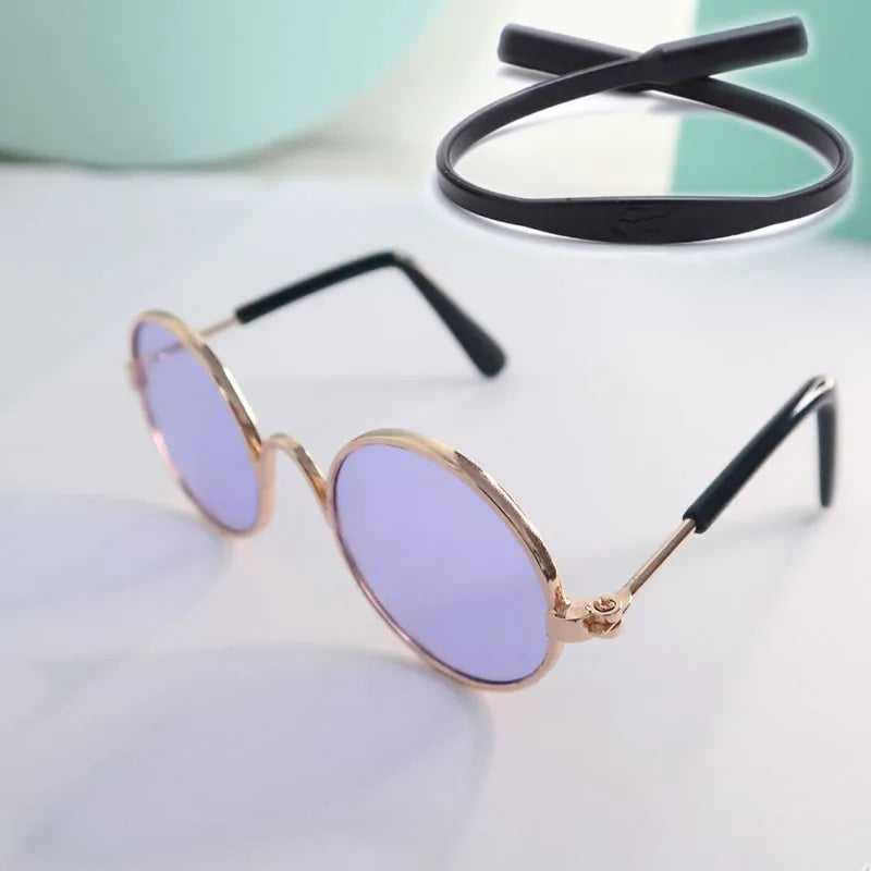 Lunettes Rétro Rondes pour Chiens et Chats Style Hippie