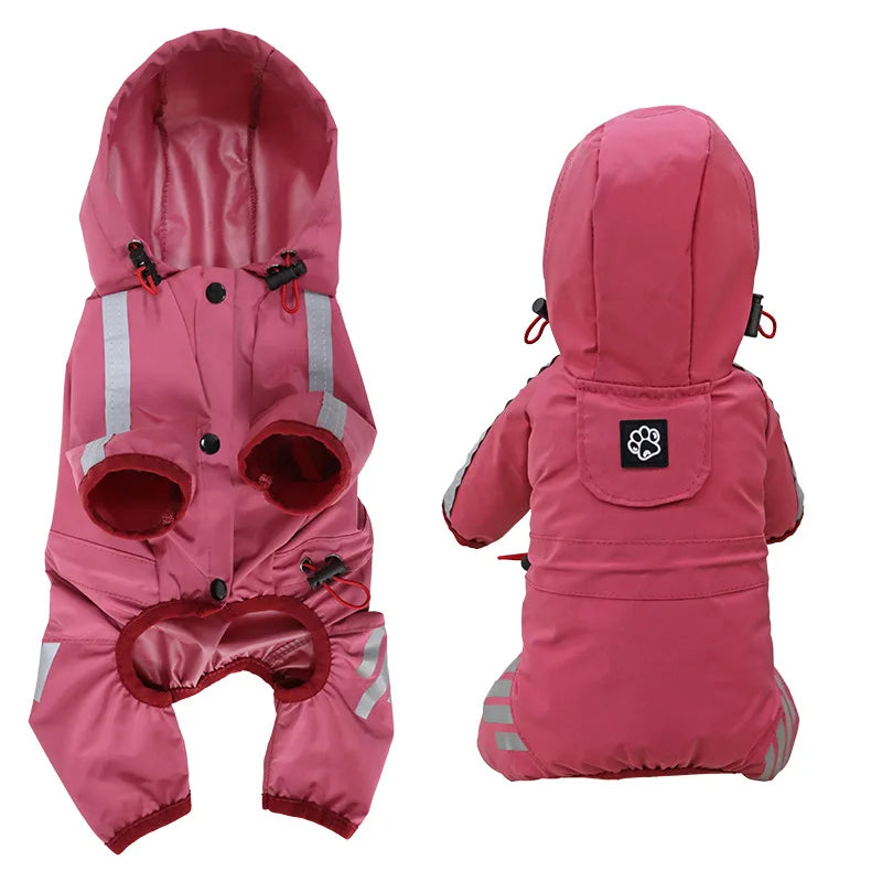 Combinaison Imperméable Réfléchissante pour Petits et Moyens Chiens