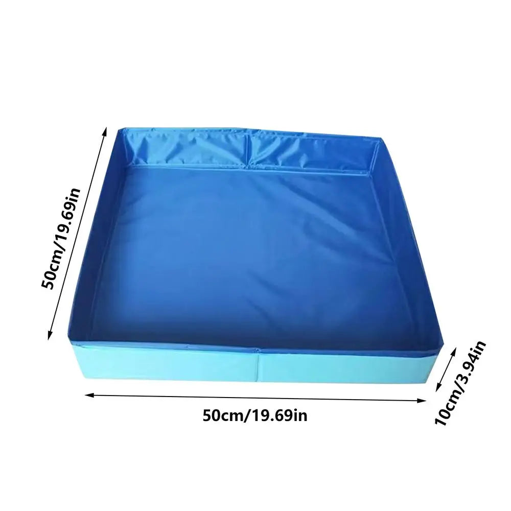 Piscine Carrée Pliable Antidérapante pour Chiens et Chats